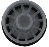 NEXX Racing Mini-Z RWD "JUD" EVO Rear Threaded Side-Wall Carbon Fiber Rims (1mm Offset) (Grey) (2)