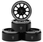 Treal Hobby Type V2 1.9" Beadlock Wheels (Black/Silver) (4)