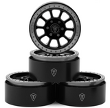 Treal Hobby Type V2 1.9" Beadlock Wheels (Black/Silver) (4)