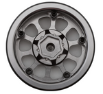 Treal Hobby Type V2 1.9" Beadlock Wheels (Black/Silver) (4)
