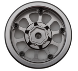 Treal Hobby Type V2 1.9" Beadlock Wheels (Black/Silver) (4)