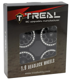 Treal Hobby Type V2 1.9" Beadlock Wheels (Black/Silver) (4)