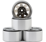 RC4WD 8 Lug Deep Dish Wagon 1.9" Steel Stamped Beadlock Crawler Wheels (Chrome) (4)