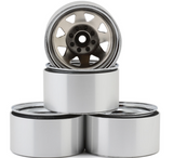 RC4WD 8 Lug Deep Dish Wagon 1.9" Steel Stamped Beadlock Crawler Wheels (Chrome) (4)