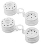Tamiya TT-01 Type-E Racing Truck Wheels (White) (4) w/12mm Hex