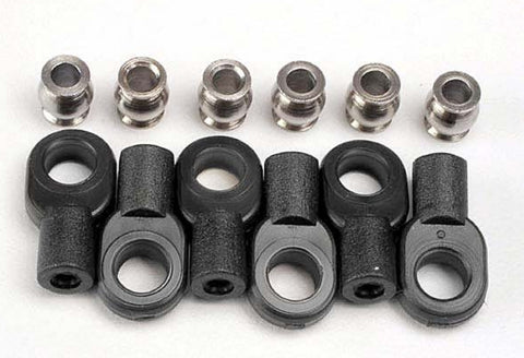 Traxxas Rod Ends (6) Long Ends w/Hollow Ball Connectors - 2742x