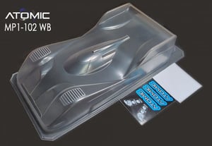 Atomic 1:28 MRZ Lexan Pan Car Body - MP1 (102MM WB)