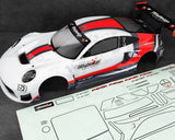 Bittydesign P-GT3R Pre-Painted 1/7 Supercar Body (White/Red) (Arrma Infraction/Limitless)