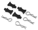 Hobby Details Pro Aluminum Easy Pull 1/10 & 1/8 Body Clips (Black) (4)