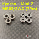 GT55racing High Quality Bearing Set For Kyosho Mini-Z MR03/2WD (7PCS)