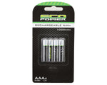 EcoPower High Power Rechargeable AAA NiMH Batteries (4) (1.2V/1000mAh) (Mini-Z)