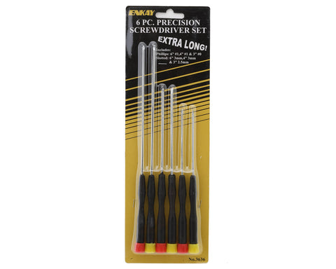 Enkay 6-Piece Extra Long Precision Screwdriver Set (Metric) w/Phillips ...
