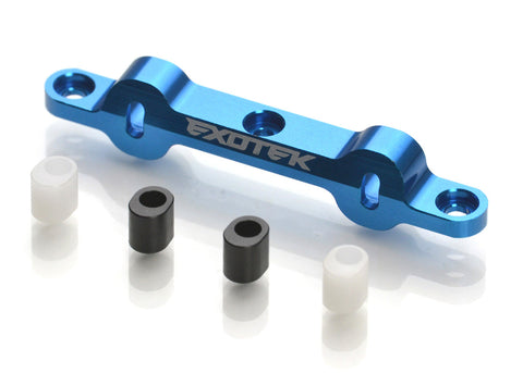 Exotek 2022 DR10 Heavy Duty Rear Arm Mount 'C', with 0, -1, -2,- 3 Degree Inserts