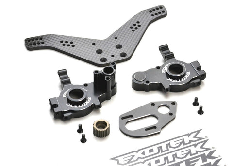 Exotek 2088 Losi 22 5.0 Alloy Drag Gear Box Set with Motor Plate & Tower
