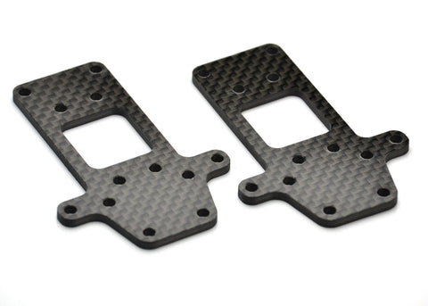 Exotek 2095 Associated B6 Gearbox Riser, 2.5mm Carbon Fiber Spacers (2 pcs)