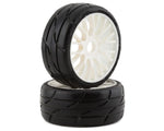 GRP Tires GT - TO3 Revo Belted Pre-Mounted 1/8 Buggy Tires (White) (2) (XM5) w/RIGID Wheel