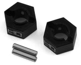 Hot Racing Losi Mini-T 2.0 8mm Aluminum Rear Hex (Black) (2) - MTT1001