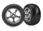 Traxxas Tracer 2.2" Chrome Wheels w/ Tracer 2.2 Tires & Foams - Rear