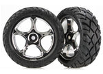 Traxxas Tracer 2.2" Chrome Wheels w/ Anaconda 2.2 Tires & Foams - Rear