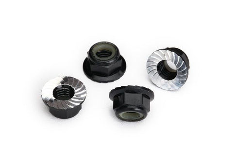 Traxxas Nuts Flanged locking BLK 5MM