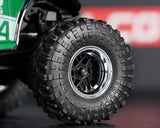 Injora 0.7" D19 ModuWheel Brass & Aluminum Micro Crawler Beadlock Wheels (Black) (4) (8.4g ea) (-2mm Offset) (Ascent-32)