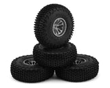 Injora Ascent-32 0.75" XHX-Pin Tires w/Aluminum Bead-lock Wheels (S5) (Titanium) (4) (5.1g ea) (44mm OD)
