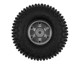 Injora Ascent-32 0.75 XHX-Pin Tires w/Six-Spoke Aluminum Bead-lock Wheels (S5) (Titanium) (4) (5g ea) (44mm OD)