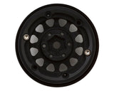 Injora 1.3" D-Slot Aluminum Micro Crawler Beadlock Wheels (27g ea) (Black/Chrome) (4)