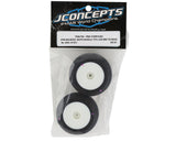 JConcepts Mini-B/Mini-T Twin Pin Pre-Mounted Rear Tires (White) (2) (Pink)