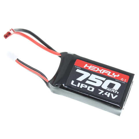 Redcat Hexfly 2 Cell 7.4v 750mAh LiPo Battery w/ JSt Connector - RER31100