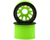 NEXX Racing Mini-Z RWD"JUD" EVO Rear Threaded Side-Wall Carbon Fiber Rims (0mm Offset) (Green) (2) (Wide)