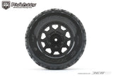 Powerhobby 1/10 2.8 MT Tomahawk Belted Tires (2) With Removable Hex Wheels