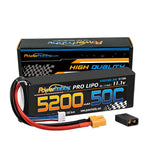 Powerhobby 3S 11.1v 5200mah 50C LiPo Battery w/ XT60 Plug + TRX Adapter