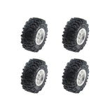 Powerhobby Axial SCX30 0.7" Brass Wheels / Tires (4) Silver Type A
