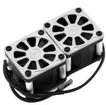 Power Hobby Twister Twin / Dual 40mm 1/8 1/5 Motor Aluminum Cooling Fan - Silver