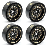 Powerhobby Axial SCX24 1.0" Black Brass Beadlock Crawler Wheels 1/24