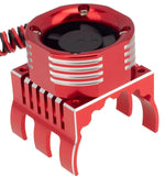 PowerHobby 1/8 Aluminum High Speed LED Lights Cooling Fan Heatsink Mount Red