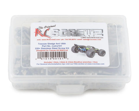 RC Screwz Stainless Steel Screw Kit for Traxxas Sledge 4x4