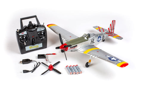 P-51D Mustang 500mm Brushless RTF Warbird with PASS (Pilot Assist Stability Software) System