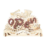 ROKR Open Closed Sign, 3D Wooden Puzzle - Mechanical Wood Models