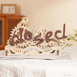 ROKR Open Closed Sign, 3D Wooden Puzzle - Mechanical Wood Models