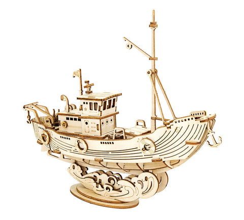 Robotime Classical 3D Wood Puzzles - Fishing Ship
