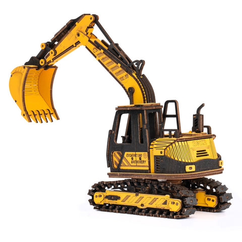 Robotime 3D Wood Construction Vehicles - Excavator