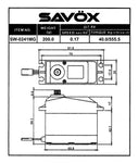 Savox Waterproof 1/5th Scale Digital Servo 0.17sec / 555oz @ 7.4V
