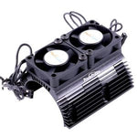 Power Hobby Heat Sink w/ Twin Tornado High Speed Fans, for 1/8 Motors - Black