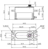 Reefs RC 299LP Special Edition Purple High Speed High Torque Low Profile Brushless Servo .0.57/313 @ 8.4V