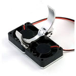Power Hobby 1/5 Aluminum Heatsink with 40mm Dual High Speed Cooling Fans and Cover - Silver