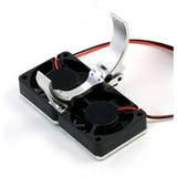 Power Hobby 1/5 Aluminum Heatsink with 40mm Dual High Speed Cooling Fans and Cover - Silver
