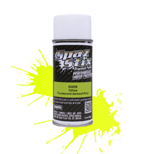 Spaz Stix Yellow Fluorescent Aerosol Paint, 3.5oz Can