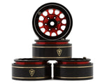 Treal Hobby Type I 1.0" Classic 12-Spoke Beadlock Wheels (Red) (4) (27.2g)